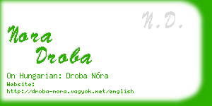 nora droba business card